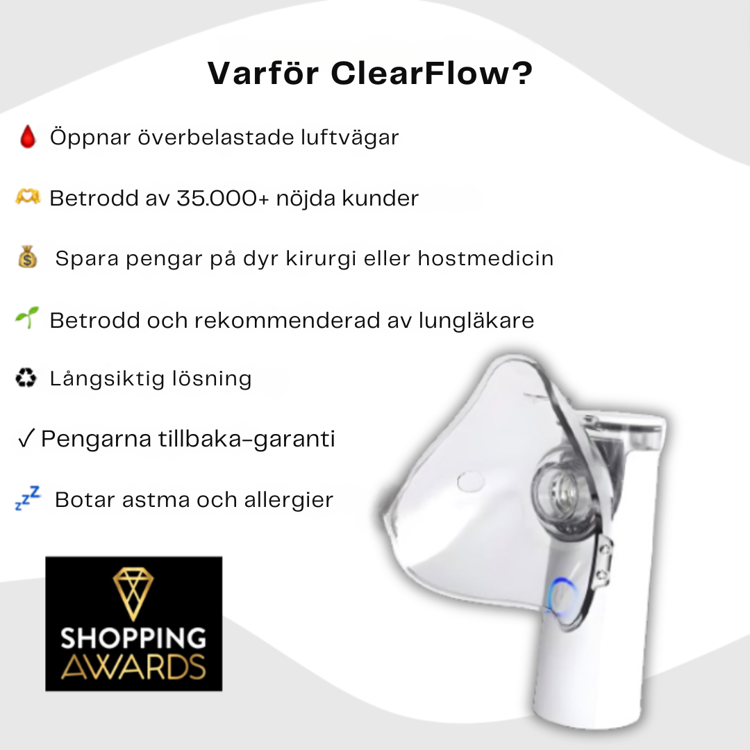 ClearFlow™ - naturlig vejrtrækningshjælp